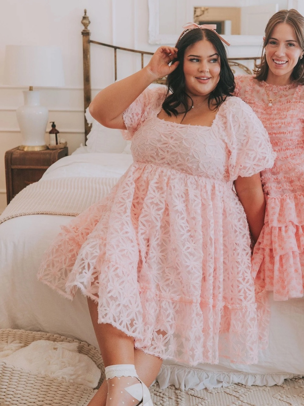 One Loved Babe Sweet Romance Pink Floral Dress 1XL